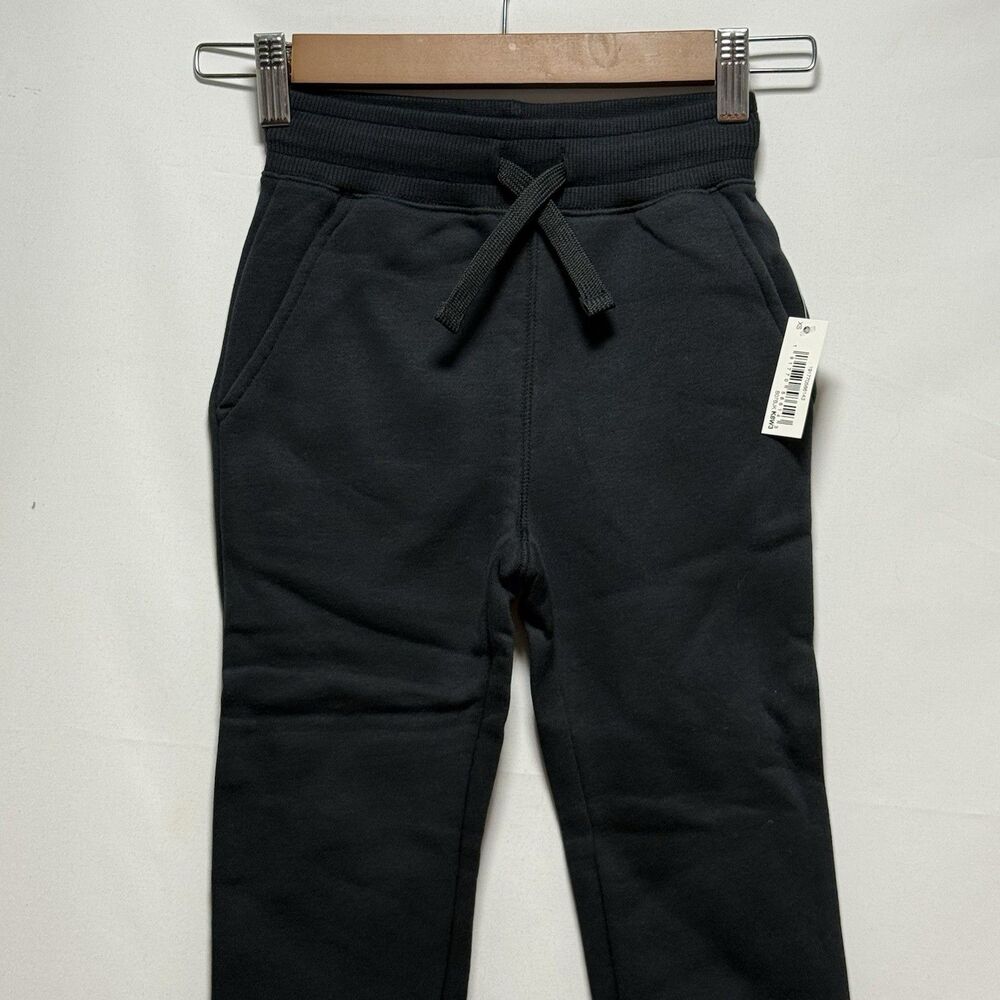 Fleece Jogger Pants Size M 8 Years Sweatpants Black NWT - Picture 12 of 16